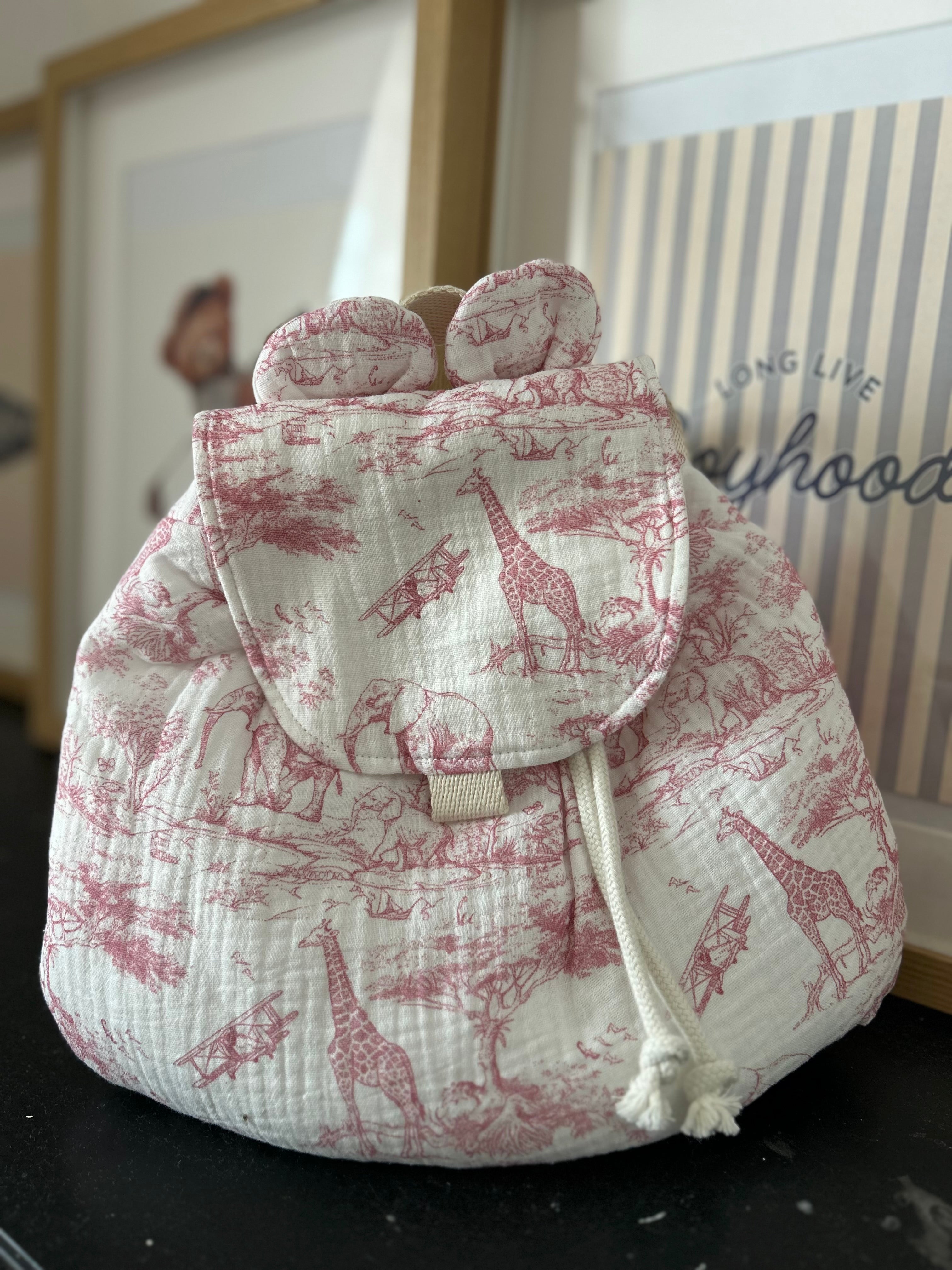 Sac à dos ourson - Rose