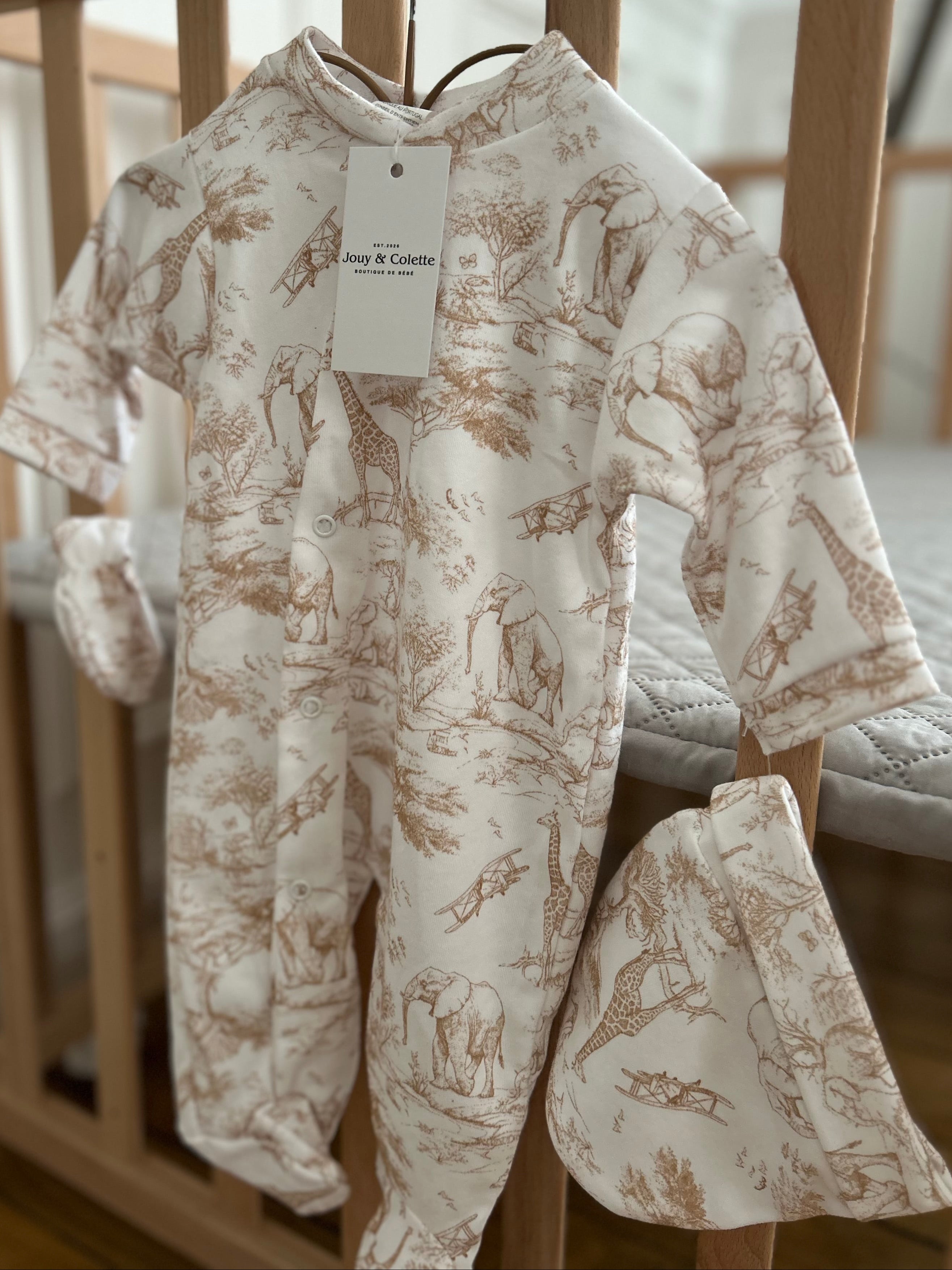 Ensemble naissance - 3 pièces Beige