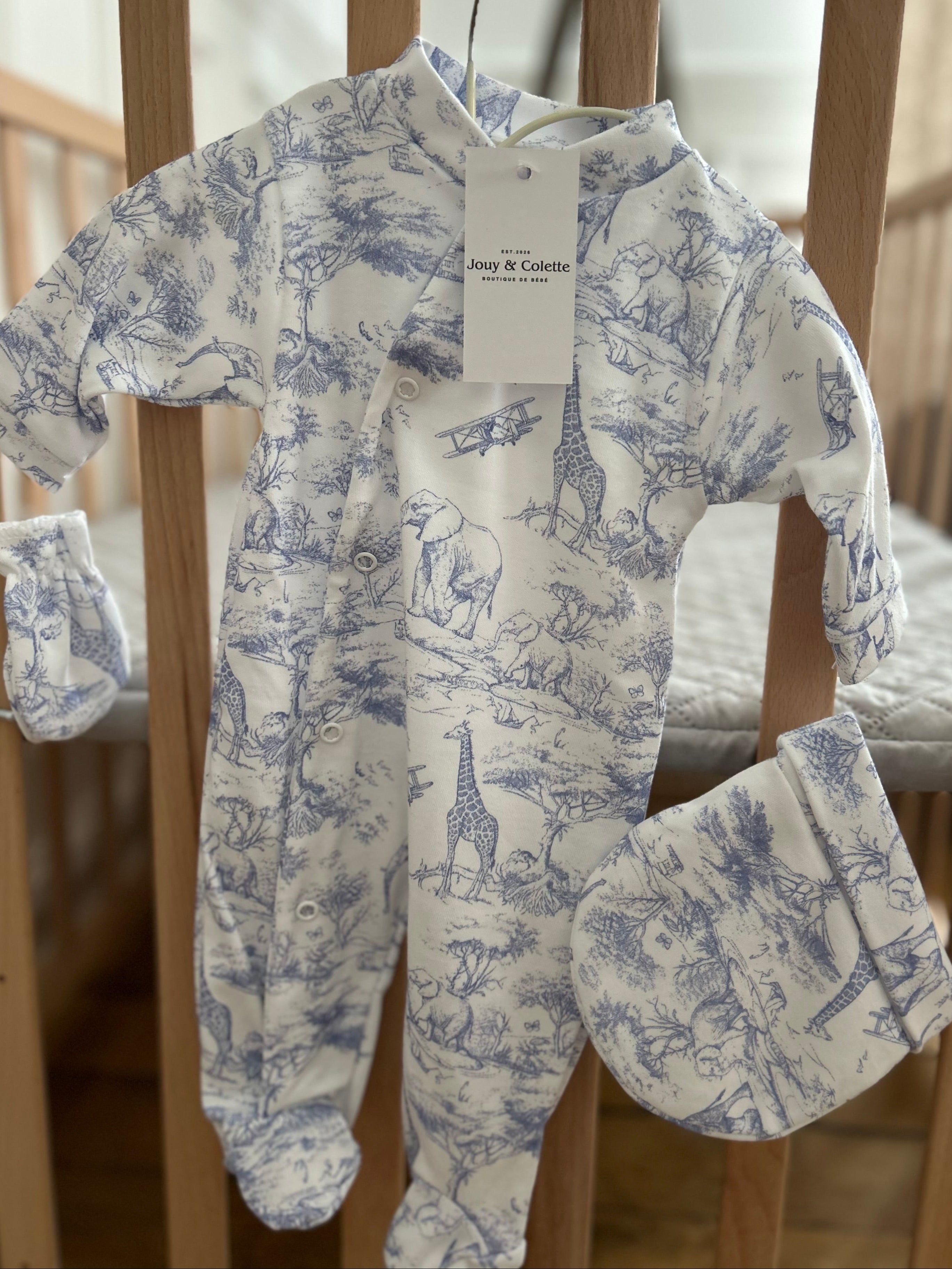 Ensemble naissance - 3 pièces Bleu