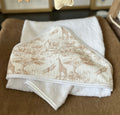 Cape de bain et son gant - Beige