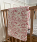 Plaid toile de Jouy - Rose