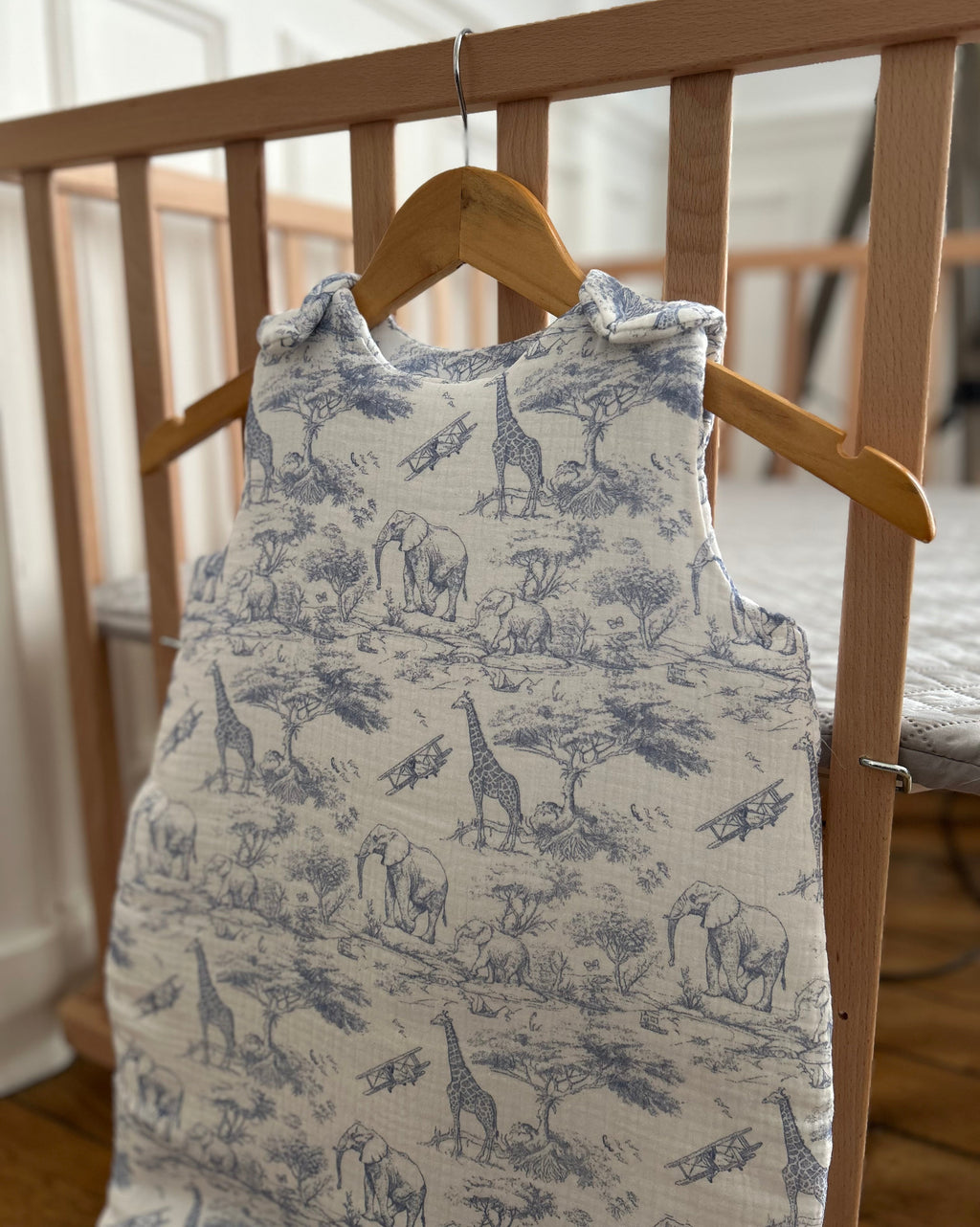 Gigoteuse 100% coton - Bleu